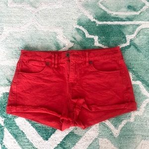 NWOT Madewell True Red Jean Shorts - Size 24